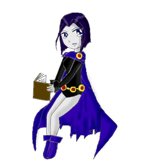 Raven w/ Book by scribbled_image