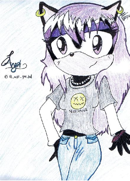 Angel The hedgehog- For Lil_Wofie_Gone_Bad by selphie_fairy