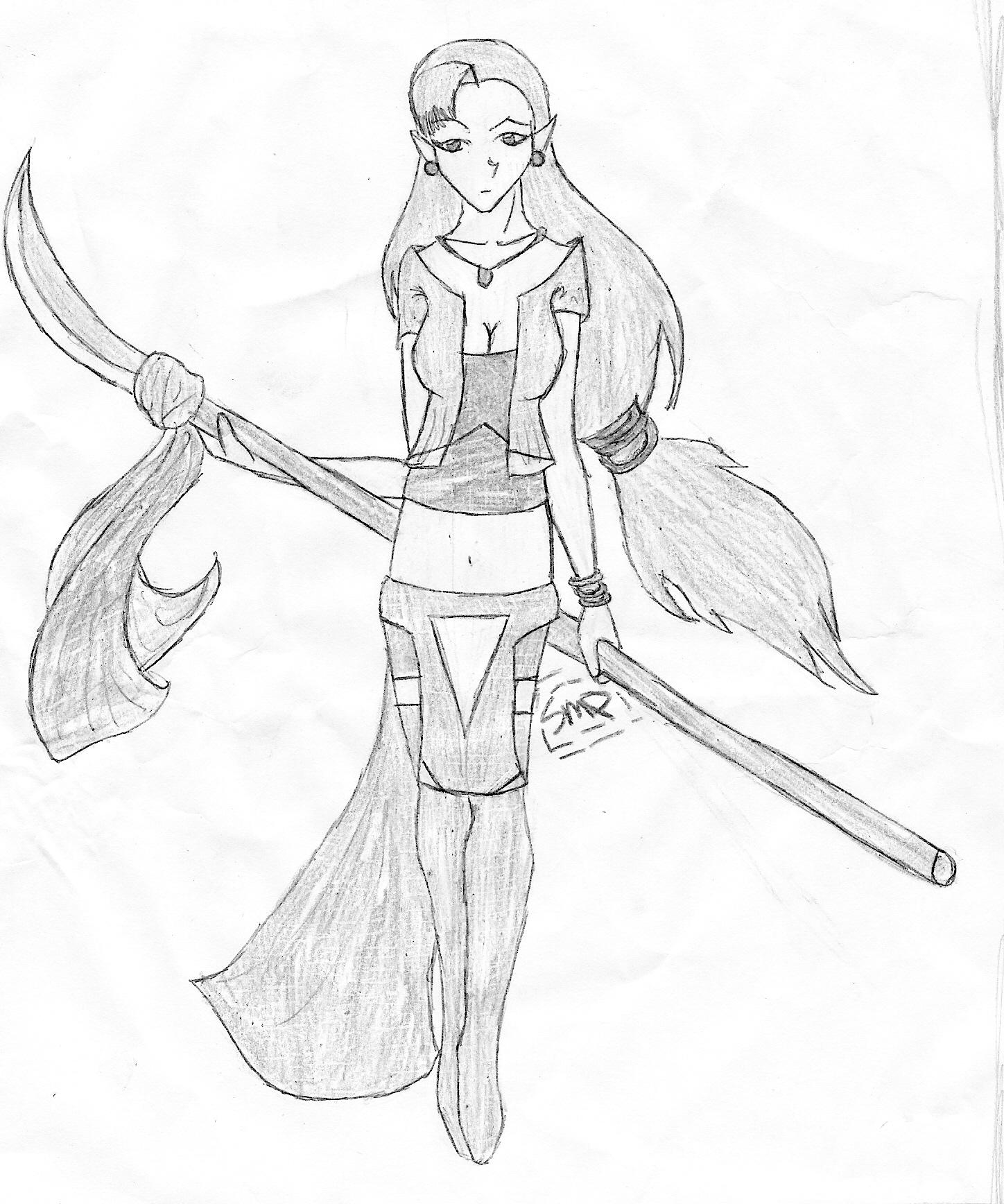 Some girl with weapon by sesshomaru200000