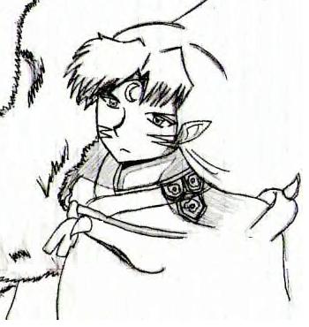 My first drawing of Sesshomaru by sesshomaru200000