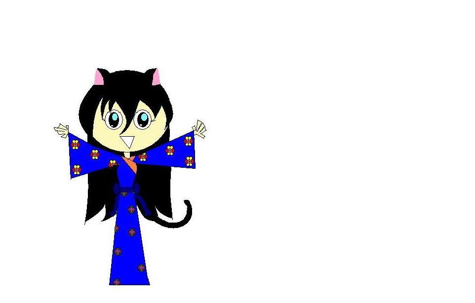 kimono catgirl by sesshomarusgrl