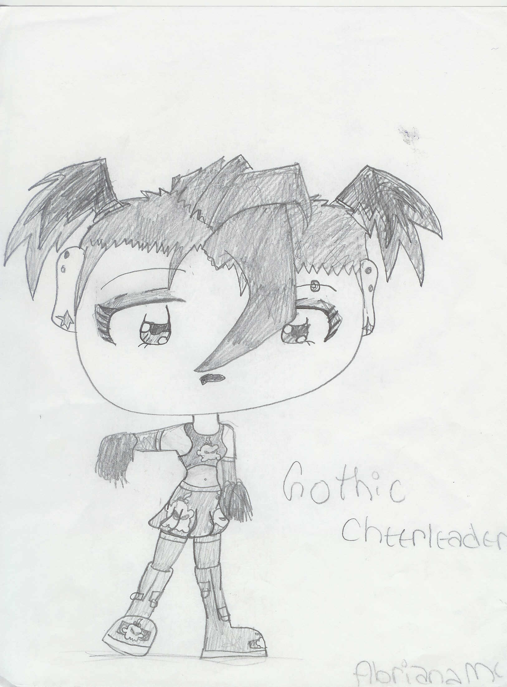gothic cheerleader by sesshylover