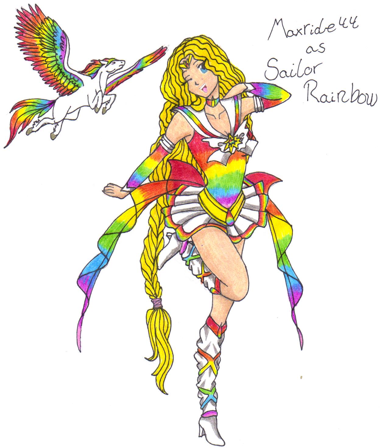 Maxride44 as Sailor Rainbow by setoXyamiKaiba4ever