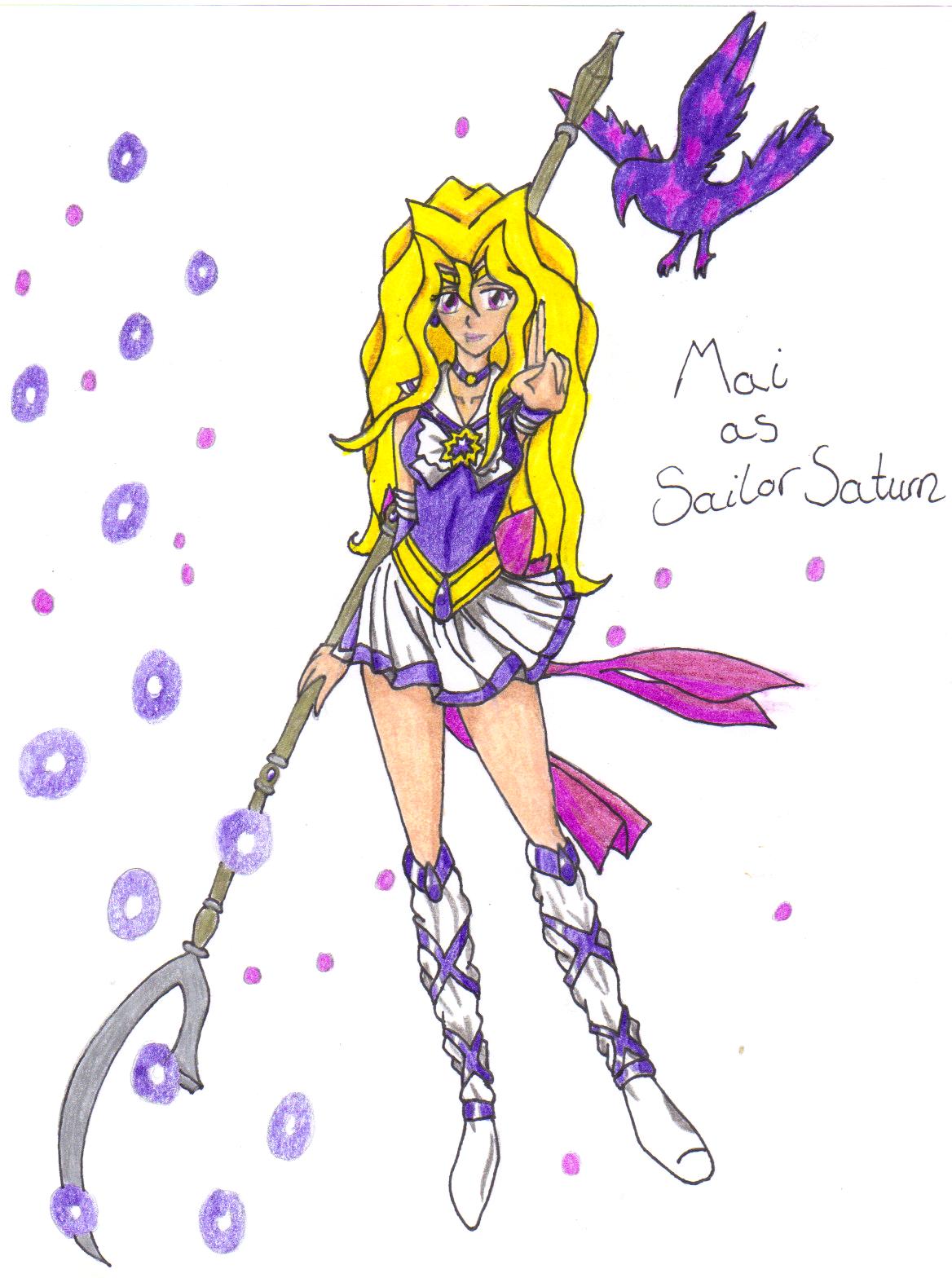 Mai as Sailor Saturn by setoXyamiKaiba4ever