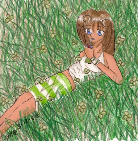 girl in the grass by seto_kaiba_has_wings