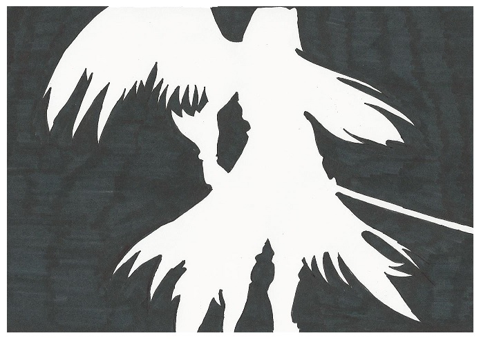 Sephiroth silhouette by setzaroth
