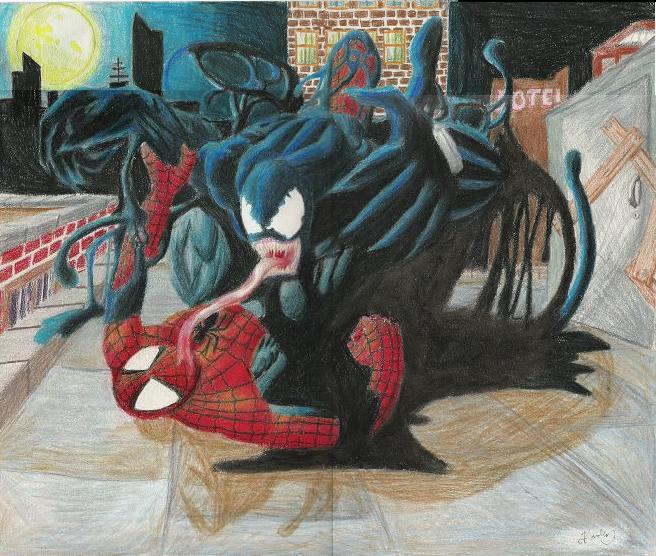venom and spiderman by sexyboy07
