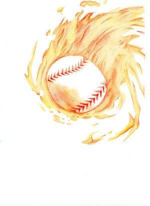 Flaming baseball by shademaster10