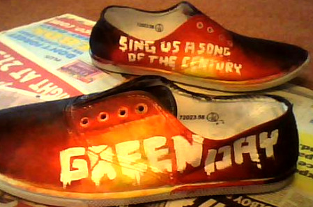 Green Day shoes by shademaster10