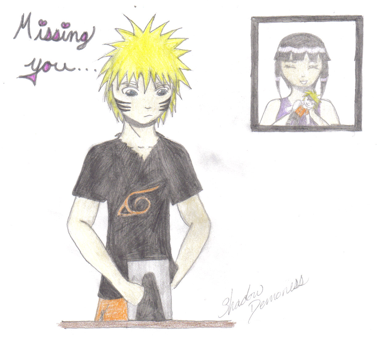 Missing You-Naru/Hina-colored by shadow_demoness
