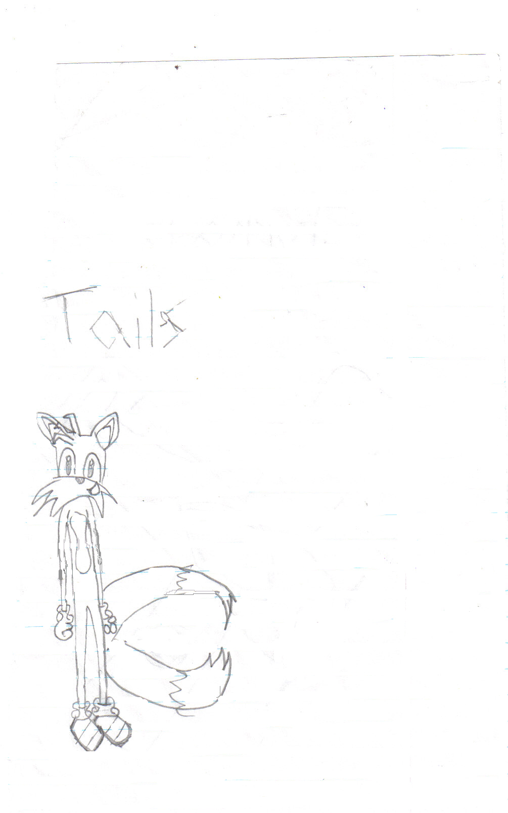 pretty good drawing of tails...(I think) by shadow_flames12345