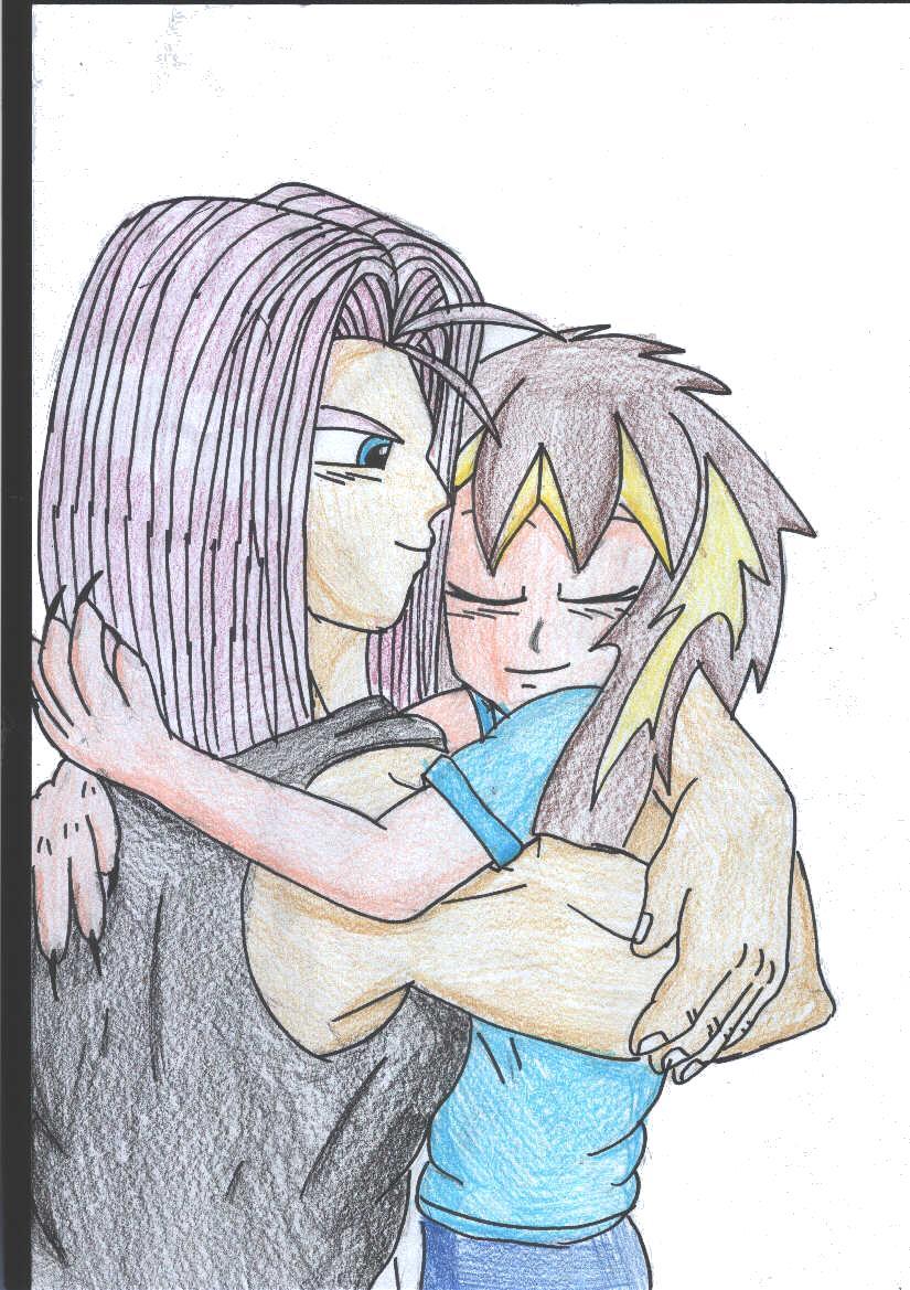me and trunks hug 4 the first time by shadow_wolfie