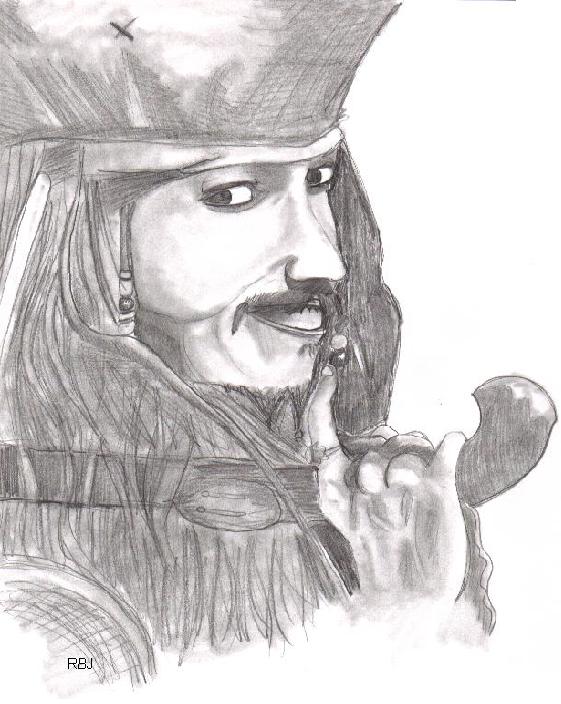 Johnny Depp(Captain Jack Sparrow) by shadowcreeper7