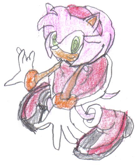 Amy Rose. (First Try) by shadowdude
