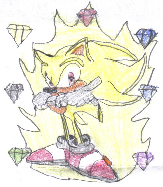 Super Sonic. (Coloured, First Try) by shadowdude