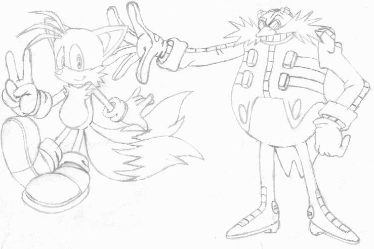 Tails and Eggman by shadowed_rune
