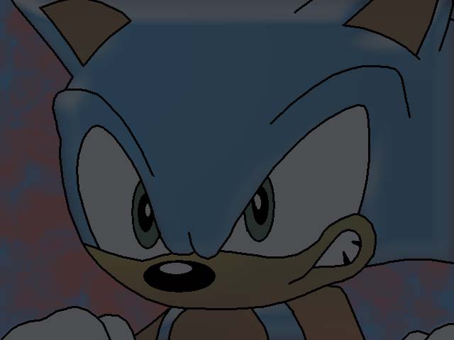 Sonic done in photoshop by shadowed_rune