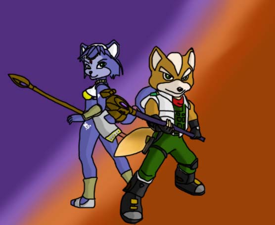 Fox McCloud and Krystal for LILICA-NANVEL-MAIA by shadowed_rune