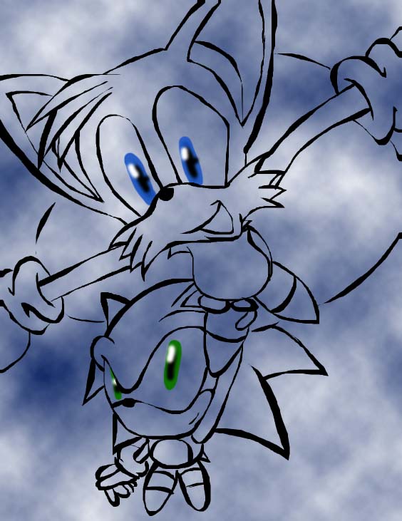 sonic and tails for sammy_the_sonic_lover by shadowed_rune