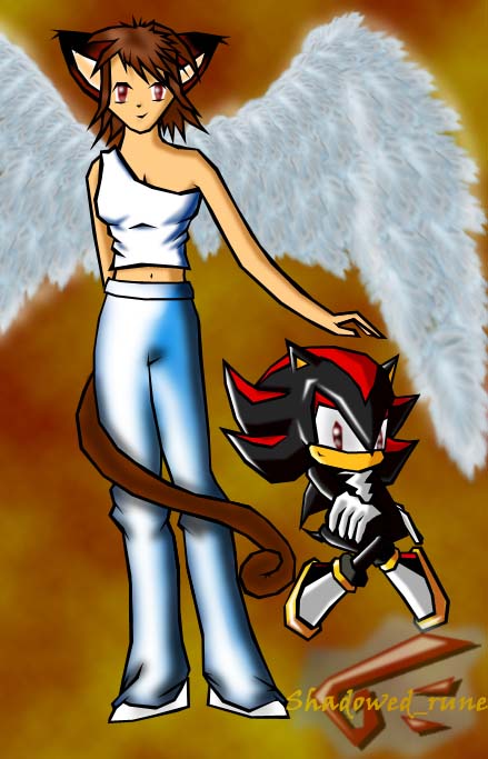 Me and Shadow old pic re-done by shadowed_rune