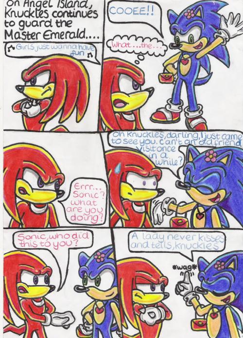 *sonic comic with a twist- Knuckles learns the tru by shadowrulesdaworld