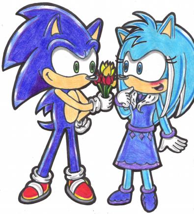 Sonic & Crystal *request for lilsoniclover* by shadowrulesdaworld