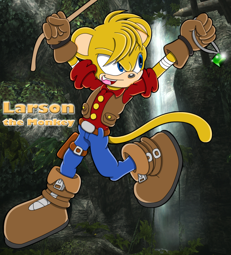 Larson the Monkey :commission: by shadowrulesdaworld