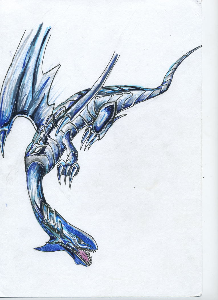 blue eye white dragon by shadowsierra88