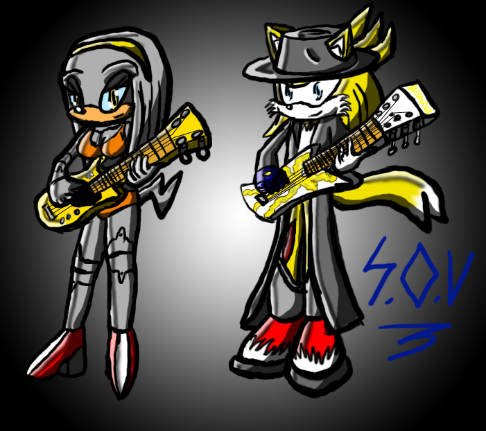 Voltage and Zeta playing Guitars by shadowsofvoltage
