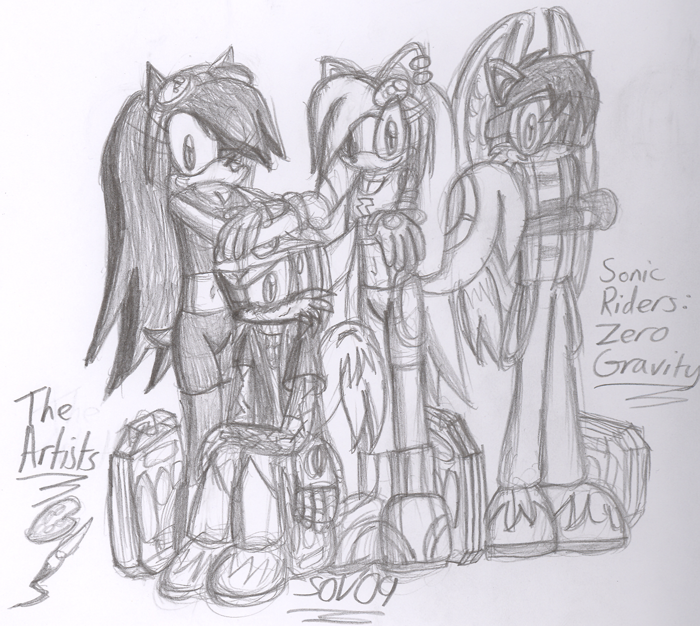 Sonic Riders:Zero Gravity-The Artists by shadowsofvoltage