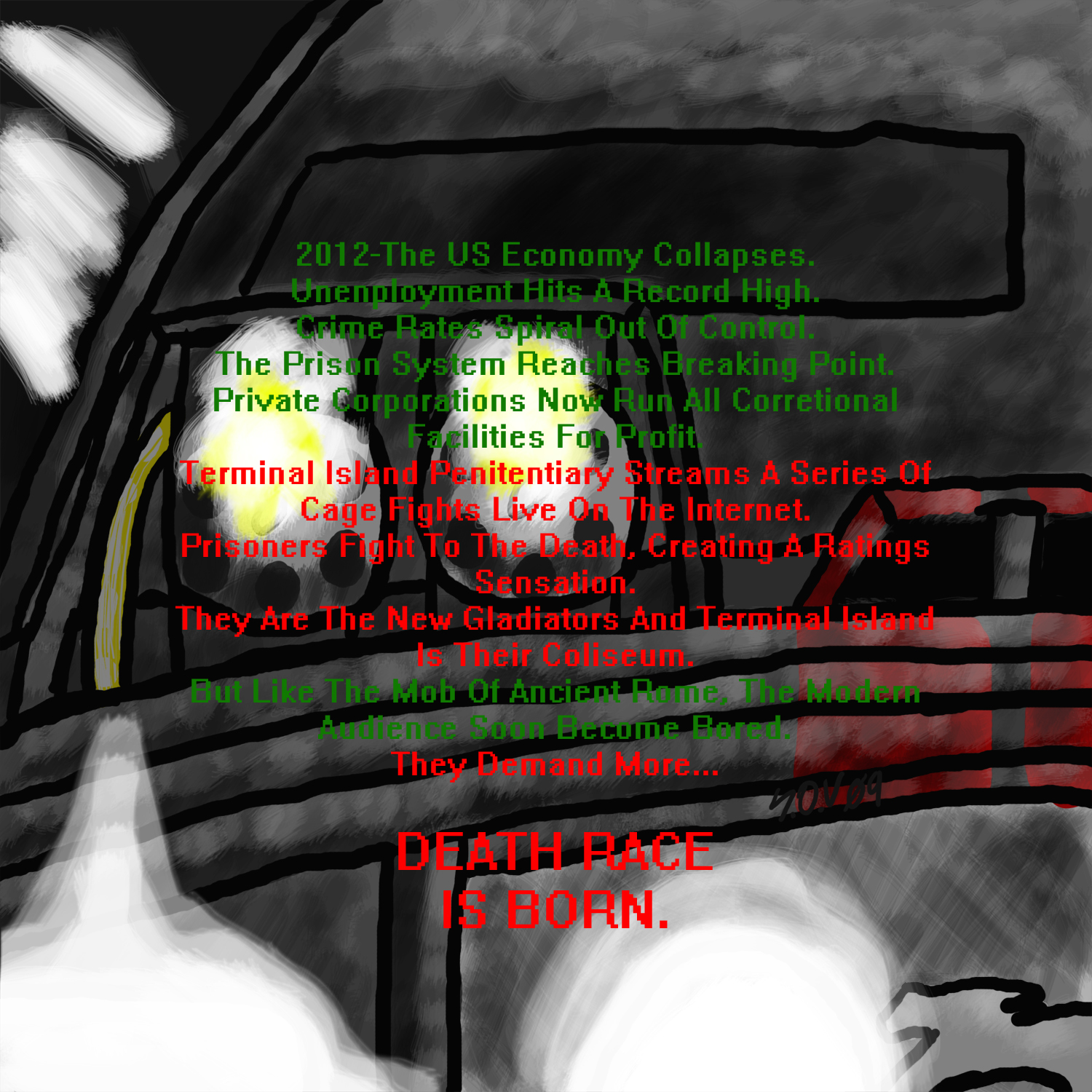 Sonic OC Death Race Page One by shadowsofvoltage