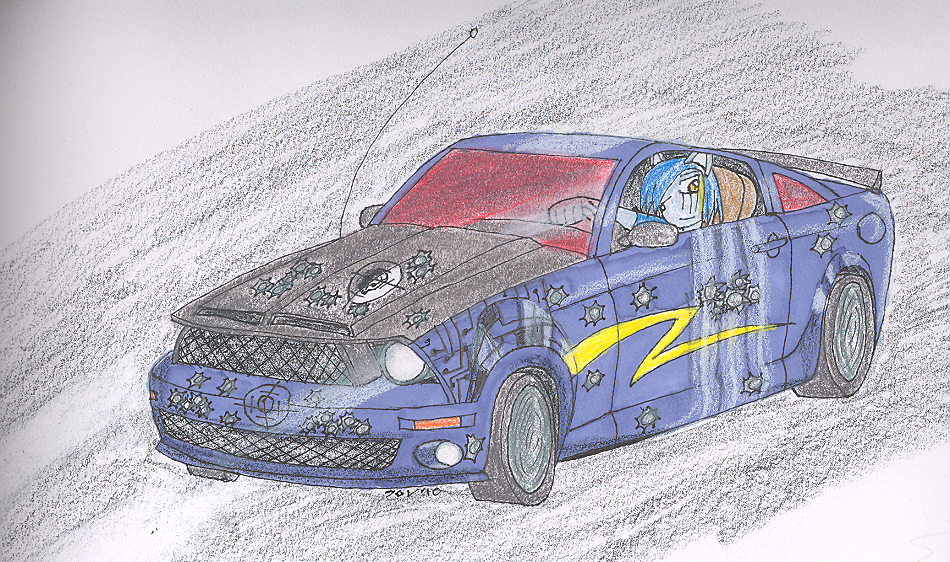 Mustang Shelby 2008 (Volty Style) *CRUDDY COLOURING AHOY!* by shadowsofvoltage