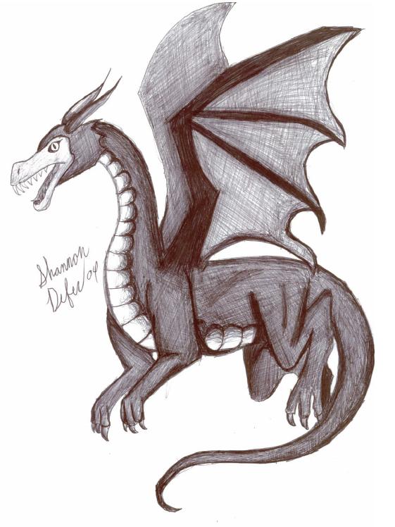 Ink flying dragon by shady