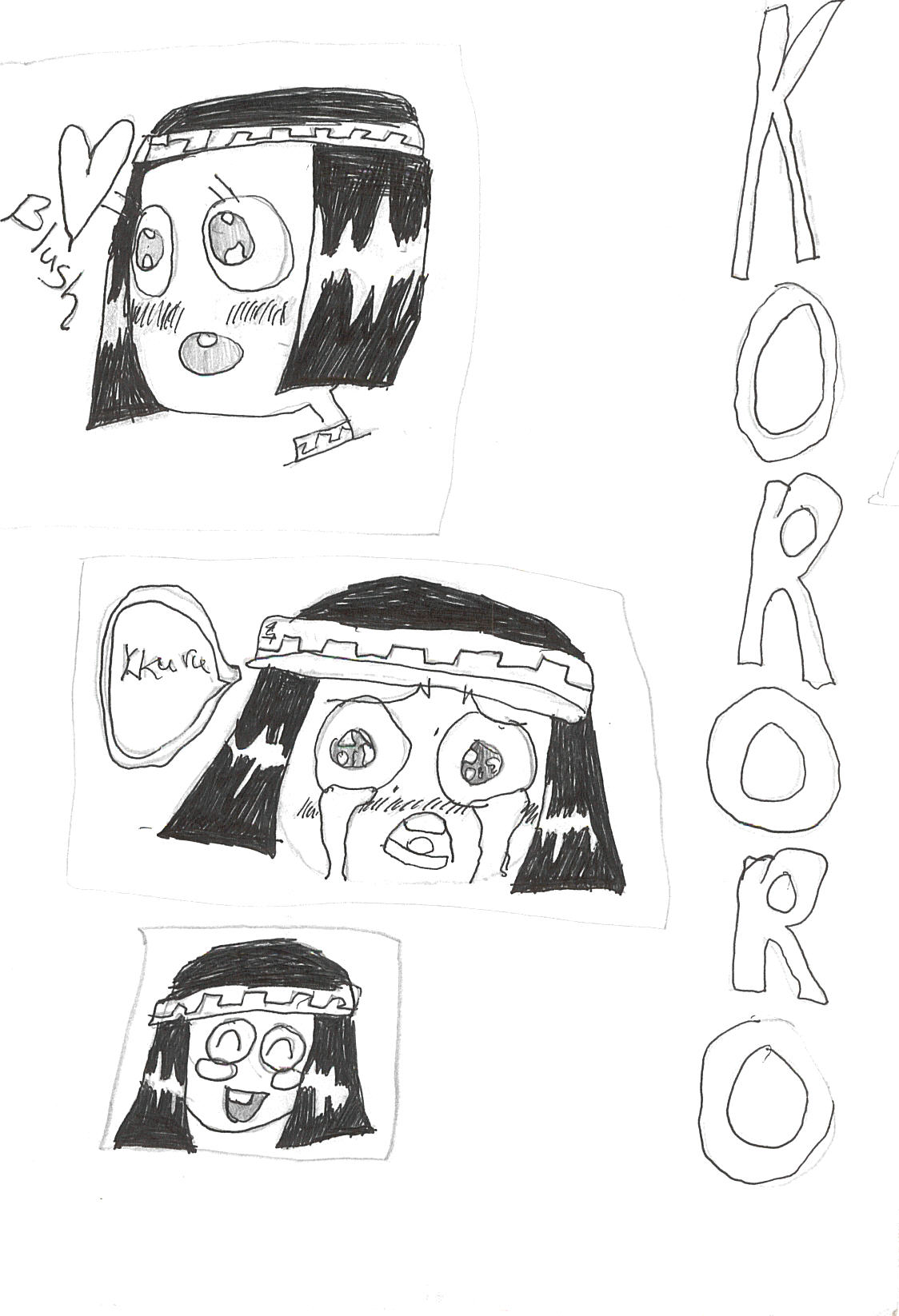 three  faces of kororo(inked) by shamoline