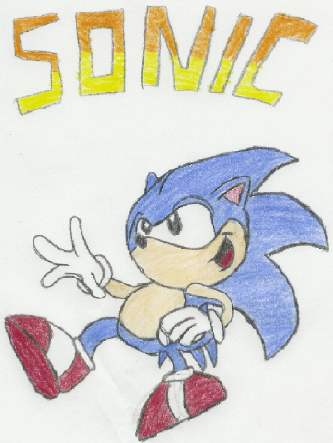 Sonic (colored) by sheik2zelda