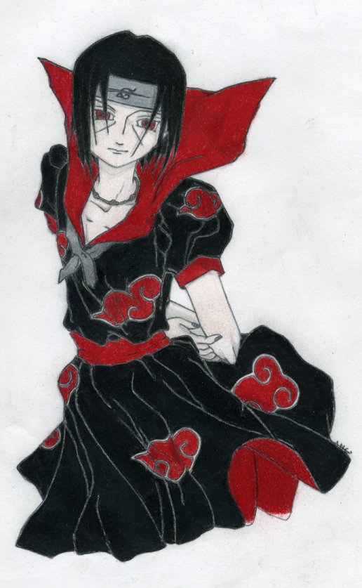 Itachi in a dress by shieldhalo