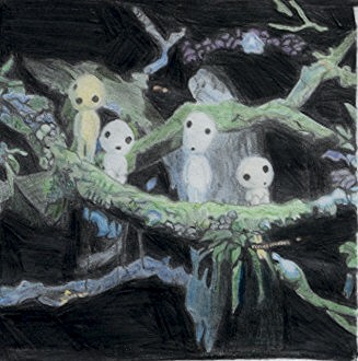 Kodama the Tree Spirits by shieldhalo