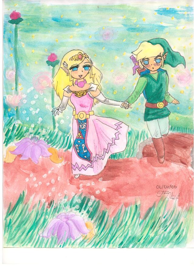 link and zelda go for a walk by shiniqua