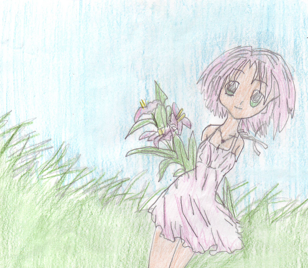 Sakura in a field by shinkicker_101