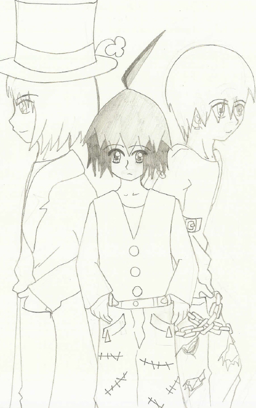 Ryu Akaino, Recca Shonen, and Kira Suru by shinto_grrl
