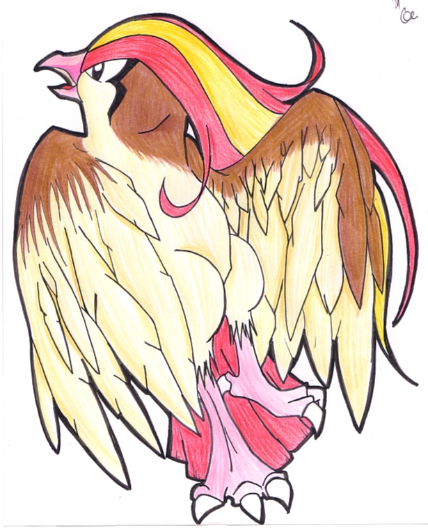 Pidgeot in action!! request for kratosina by shiny_angel