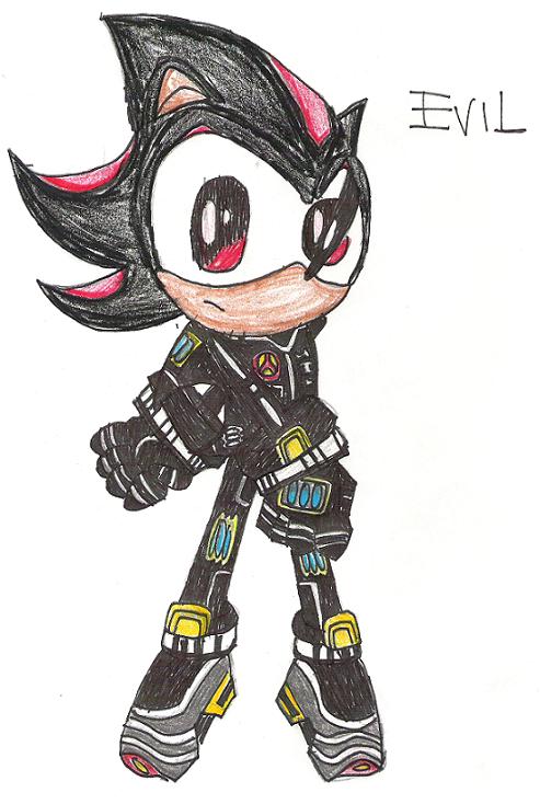 shadow in pso suit by shock_the_hedgehog