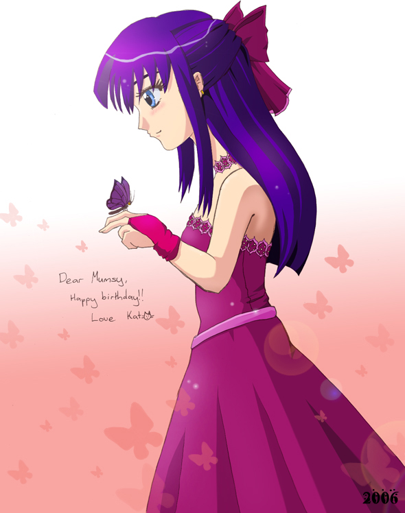 Purple Butterfly Maiden by shoujoneko