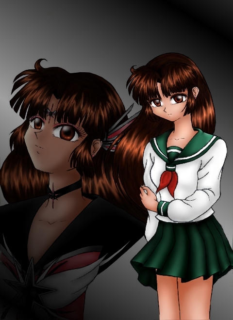 The Senshi and Schoolgirl by showeroses