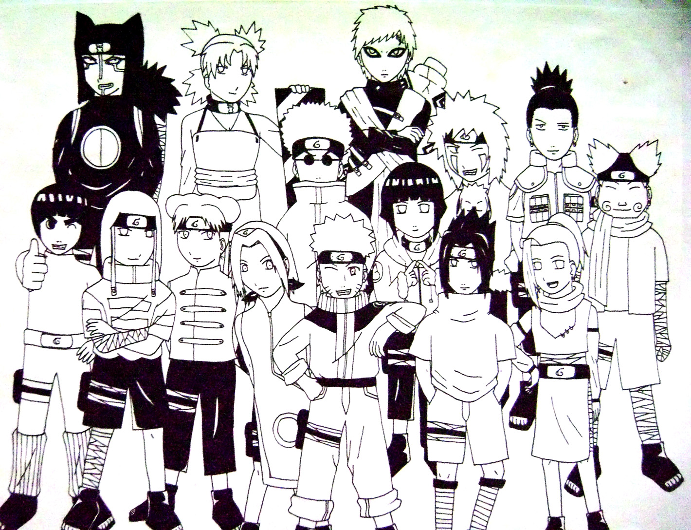 B&amp;W naruto by siLent3