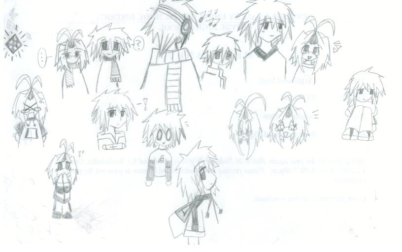 Minako and Leros Doodles by silent-insaneminako