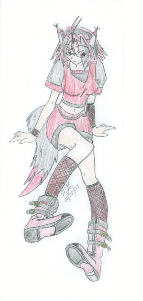 Wolf Demon Minako (colored) by silent-insaneminako