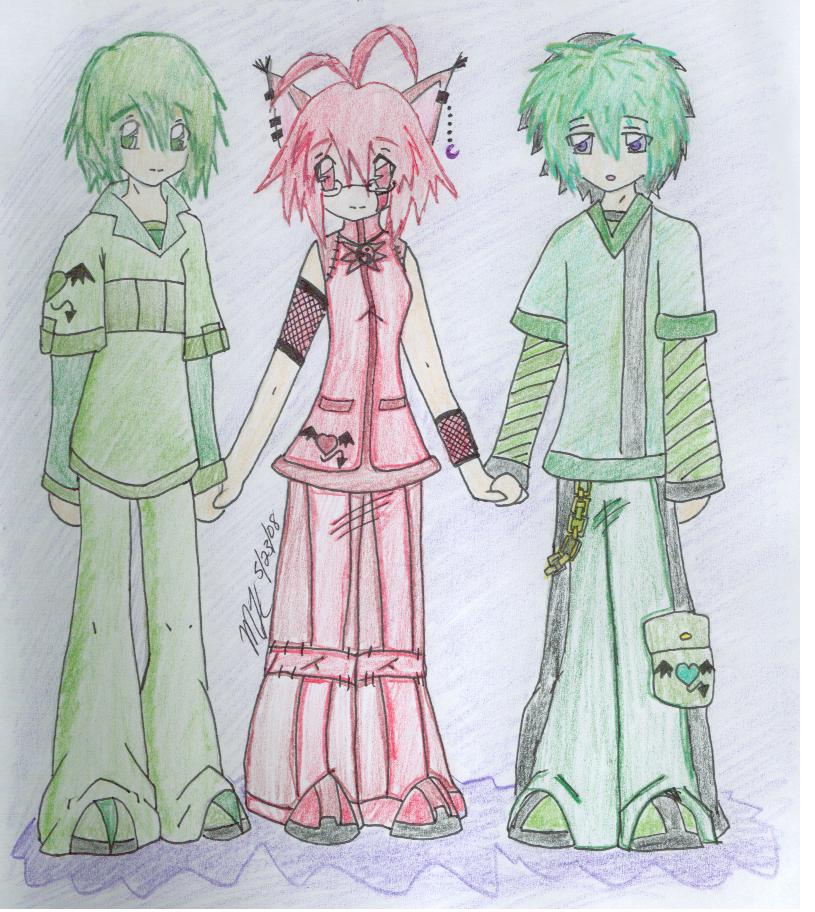 Trio (colored) by silent-insaneminako