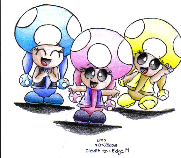 The Toadlette Sisters (for my friend, Edge 14) by sillysimeongurl