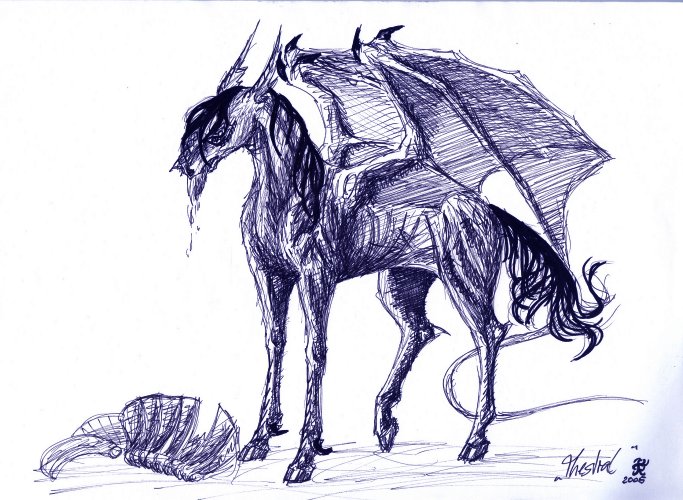 thestral by silver_dragicorn